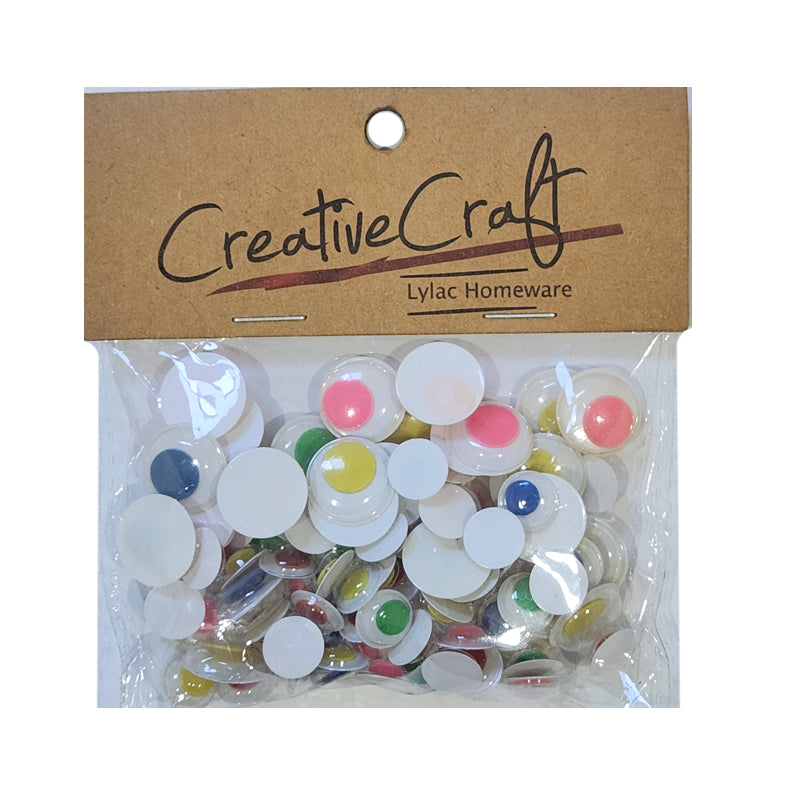 Coloured Googly Eyes 100pk
