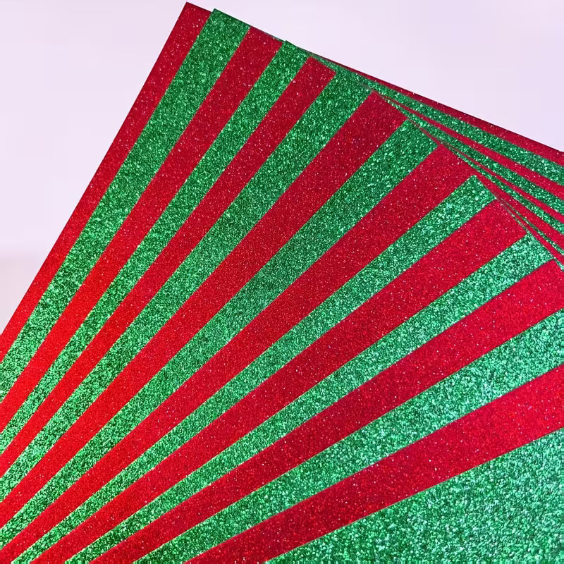 Christmas Glitter Cardstock (250gsm) 21.6cm x 28cm - 30 Pack
