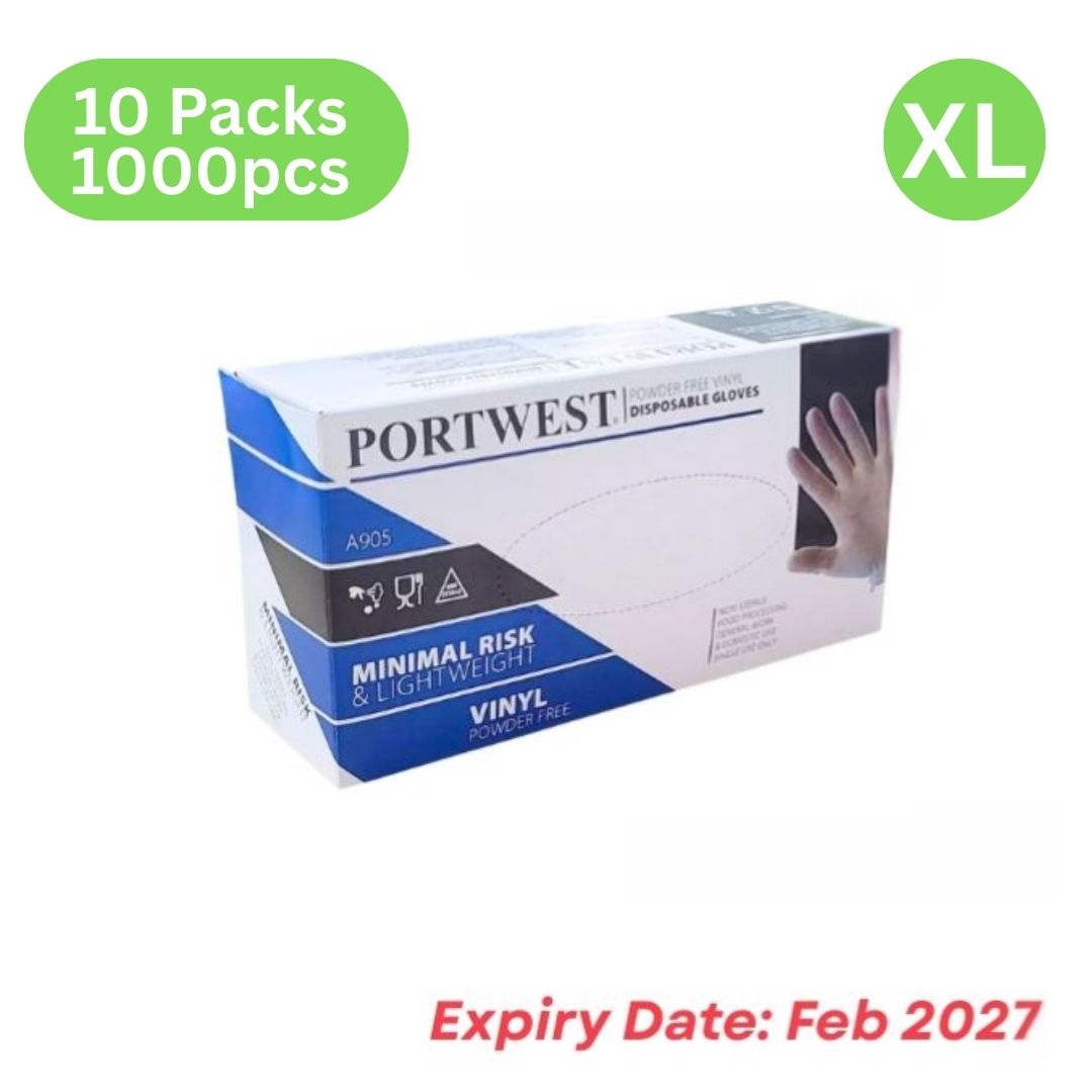 Portwest Vinyl Gloves - Clear