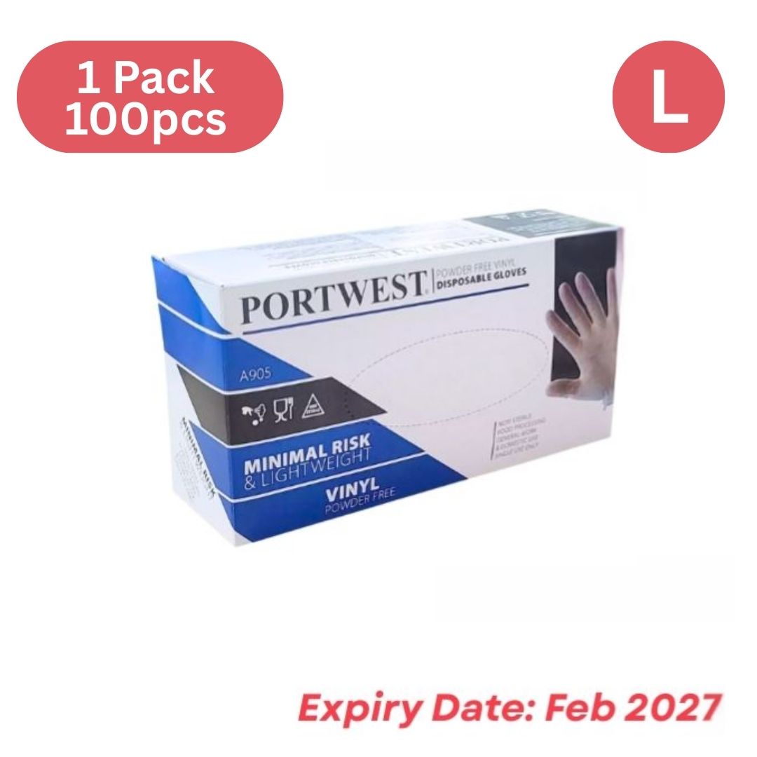 Portwest Vinyl Gloves - Clear