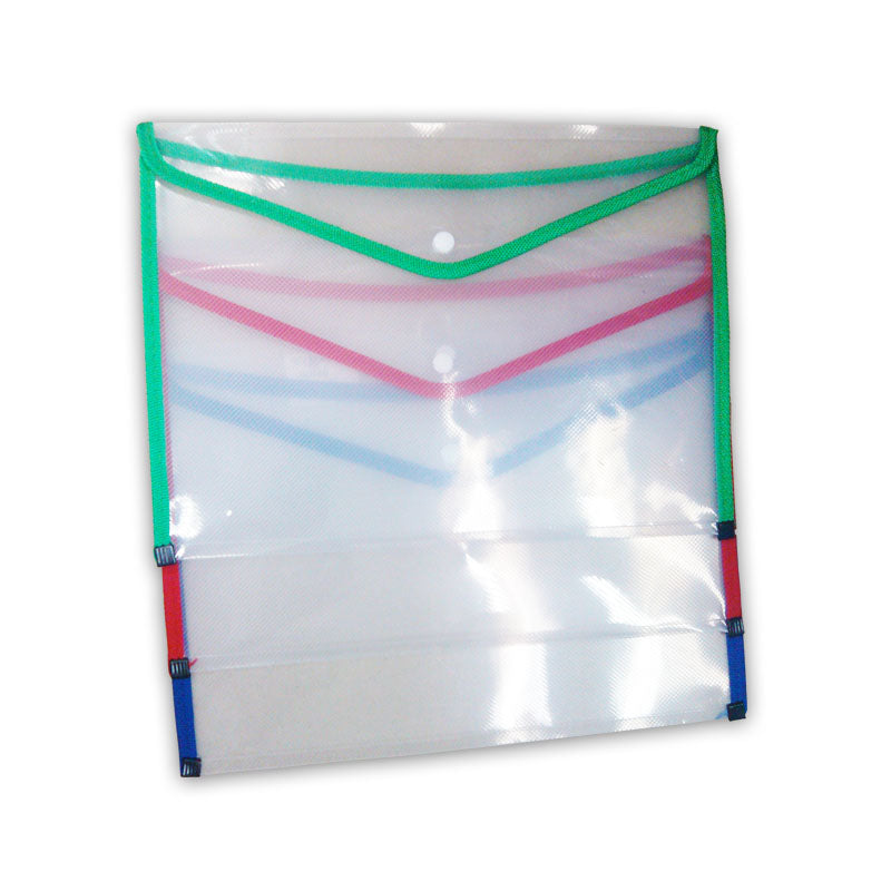 A4 File Wallet With Button- 29.7x21CM ( Assorted colors)