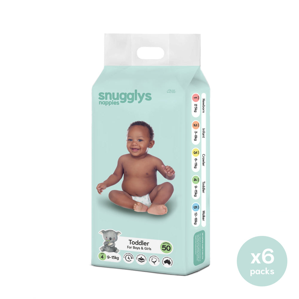 Carton of size 4 toddler diapers