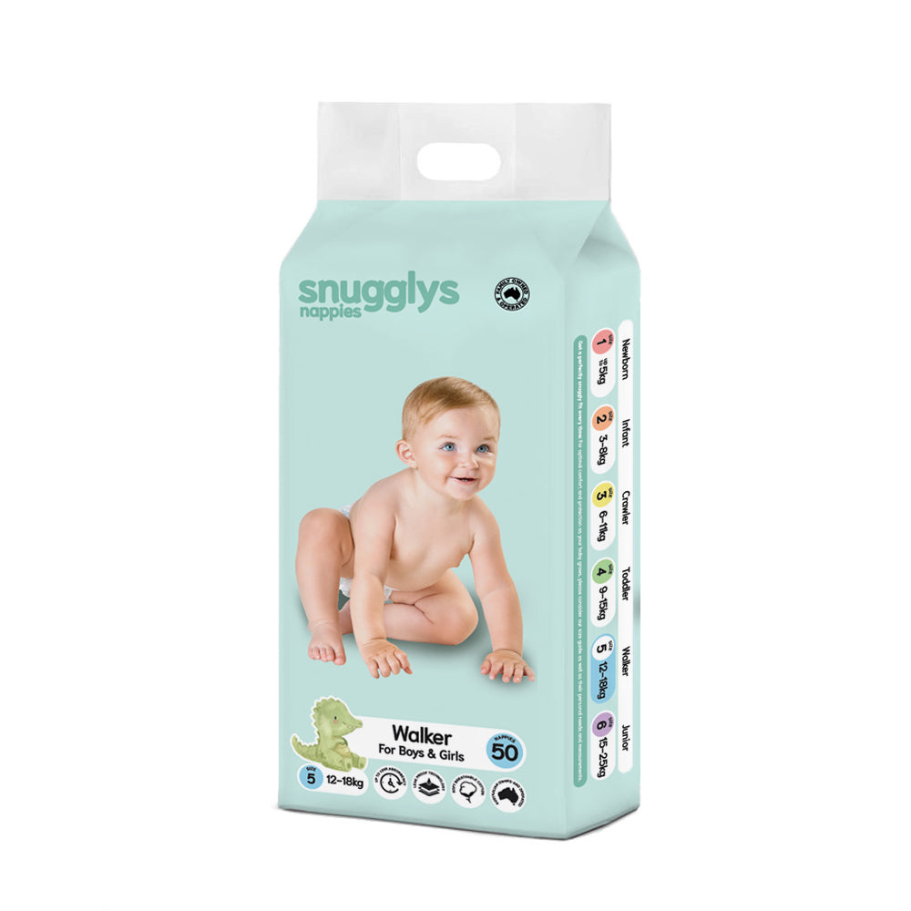 Snugglys Nappies - Premium Range - Walker - Size 5 (12-18kg)