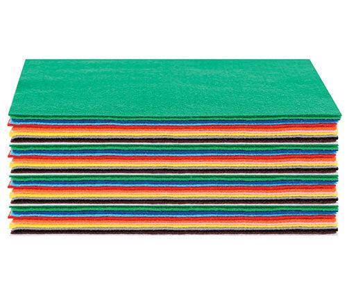 Felt Acrylic Coloured - 48 Pack
