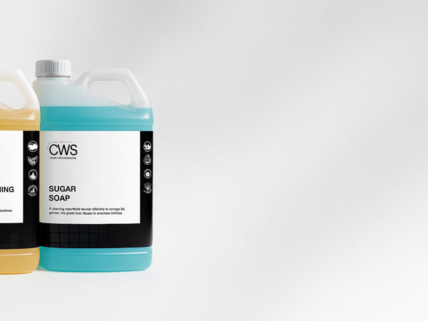 a set of chemical cleaning detergents