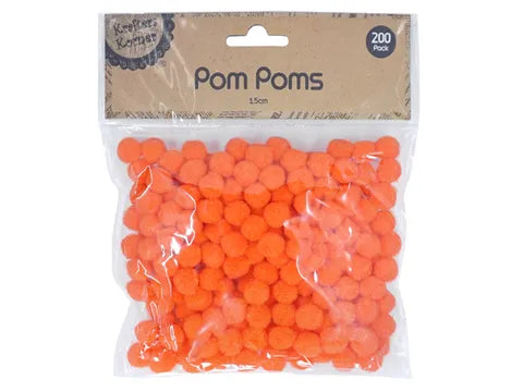 Orange Fluffy pom poms