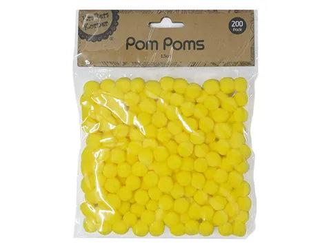 Yellow Fluffy pom poms