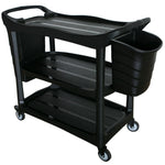 Cleanlink Utility Trolley with Buckets - Black