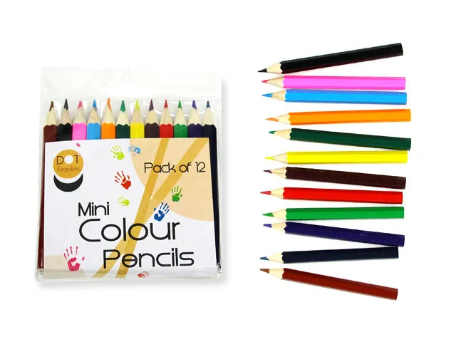 Wholesale Mini Colour Pencils - 12 Pack