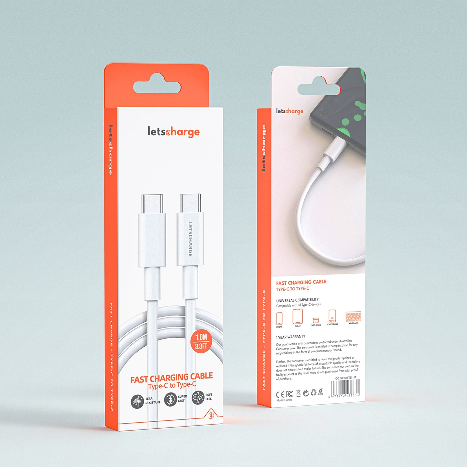 Wholesale 1m Type-C to Type-C Cable