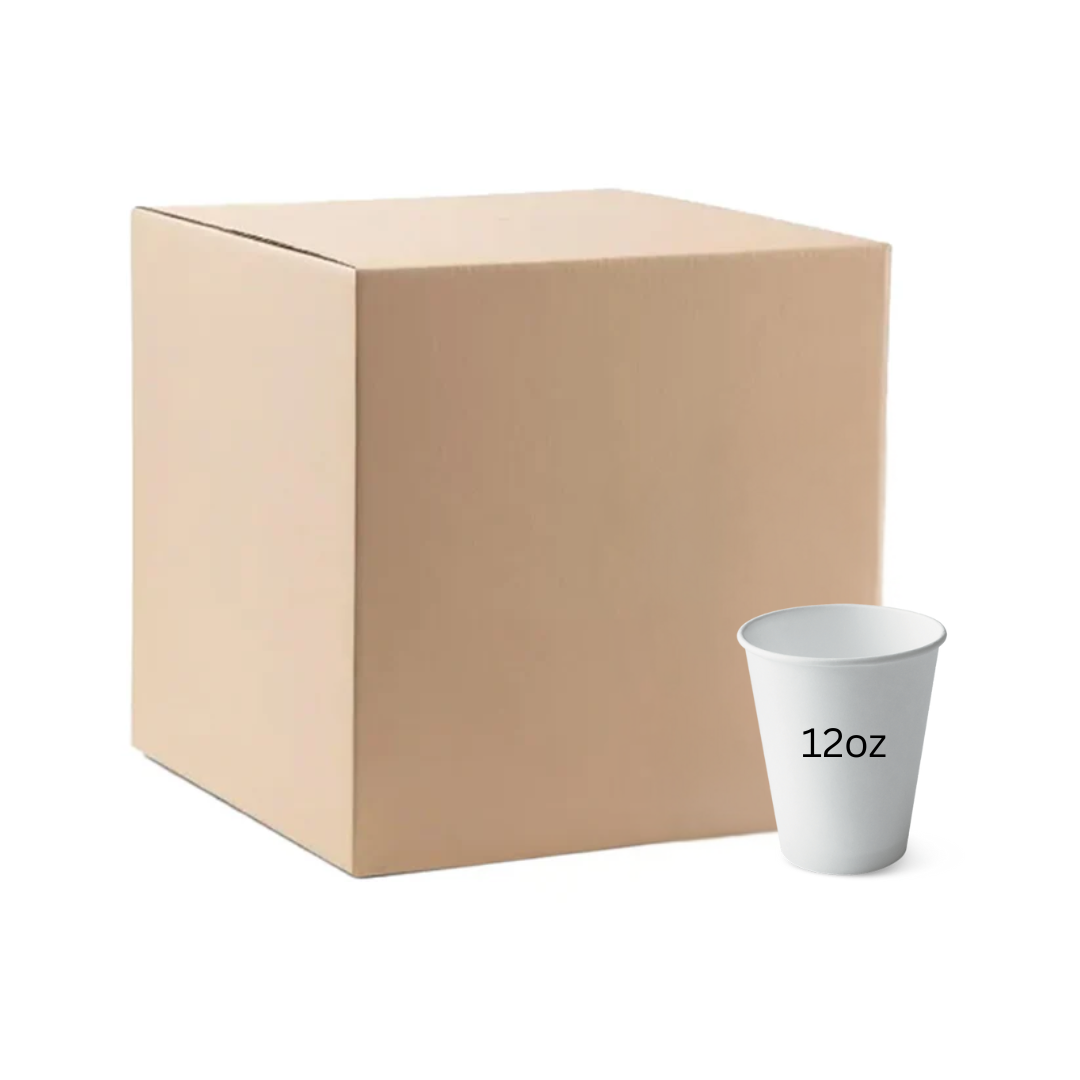 Takeaway Coffee Cups - White 1 - 12oz (1000 CTN.)