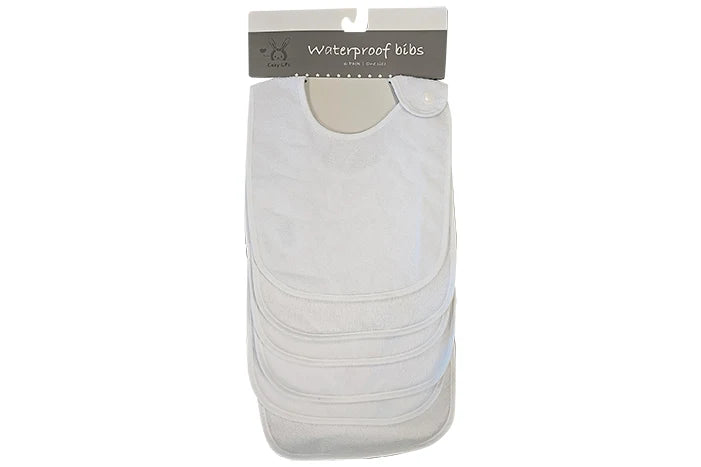 2 Layer Waterproof Bibs (19x29cm) - 6 Pack
