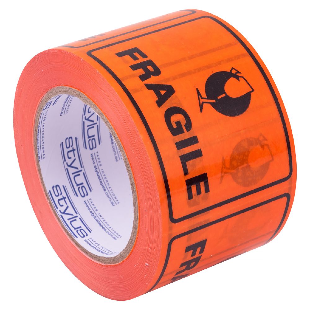 Fragile Label - Heavy Duty Linerless Printed Label Tape Roll