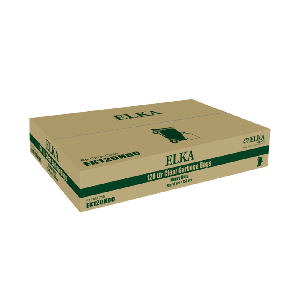120L Heavy Duty Garbage Bags - Clear 250 pcs