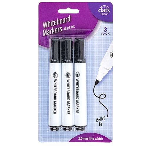 Wholesale Whiteboard Markers - 3 Pack (Black)