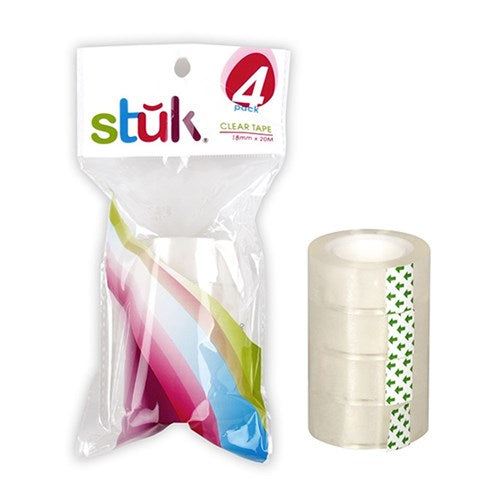 Clear Tape Refill - 18mm x 20M 4 Pack
