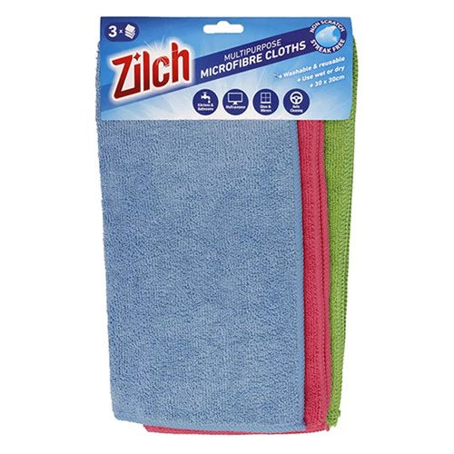 Bulk Buy Microfibre Cleaning Cloths - 3 Pack