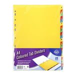 A4 Tab Dividers - Alphabetical - 20 Pack