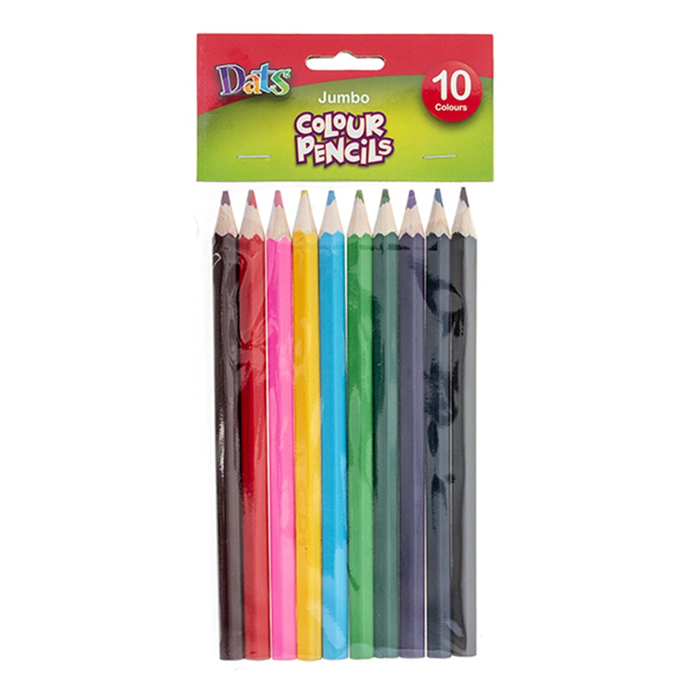 Bulk Buy Jumbo Coloured Pencil 10pk