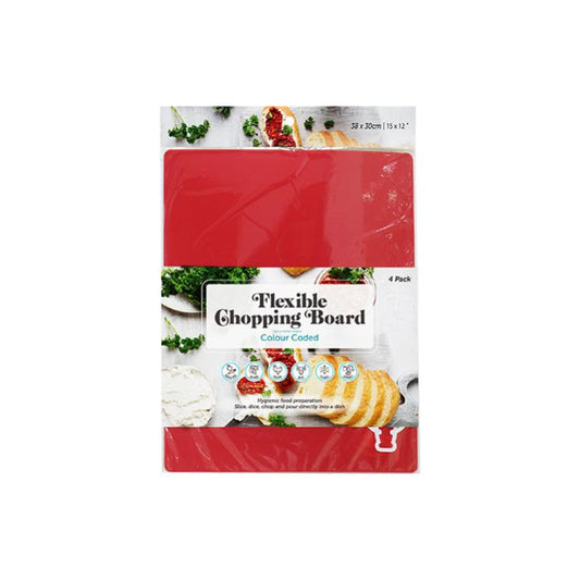 Colour Coded Flexible Chopping Mats - 38 x 30cm - Pack of 4
