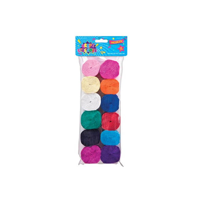 Wholesale Crepe Streamers - Solid Colours
