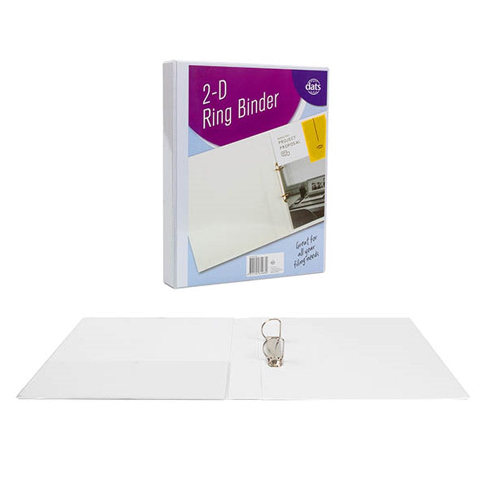 A4 Binder Insert Folder - 2D Ring PVC White