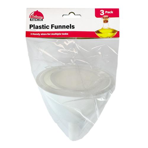 Plastic Funnels (3 Sizes) - 3 Pack