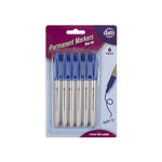 Permanent Marker - 6 Pack (Blue)