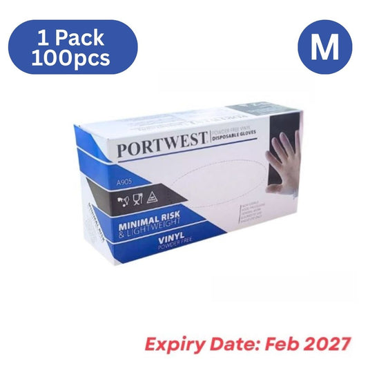 Portwest Vinyl Gloves - Clear