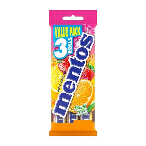Bulk Buy Mentos Fruit Roll - 3 Pack