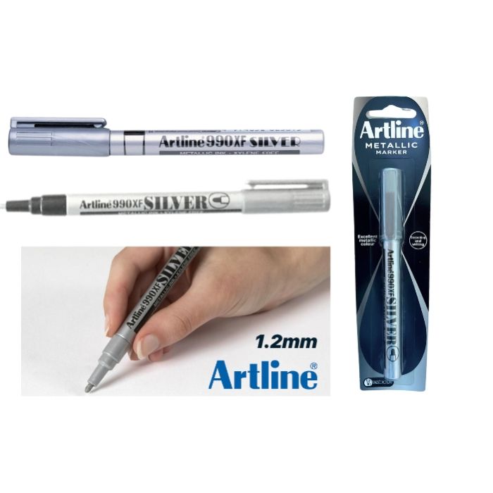 Wholesale Artline 990 Metallic Marker - Silver