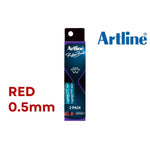 Artline Rollerball 0.5mm Fine Tip - 2 Pack - Red