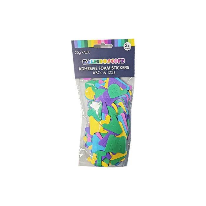 Kaleidoscope Numbers & Alphabet Foam Stickers - 20g Pack