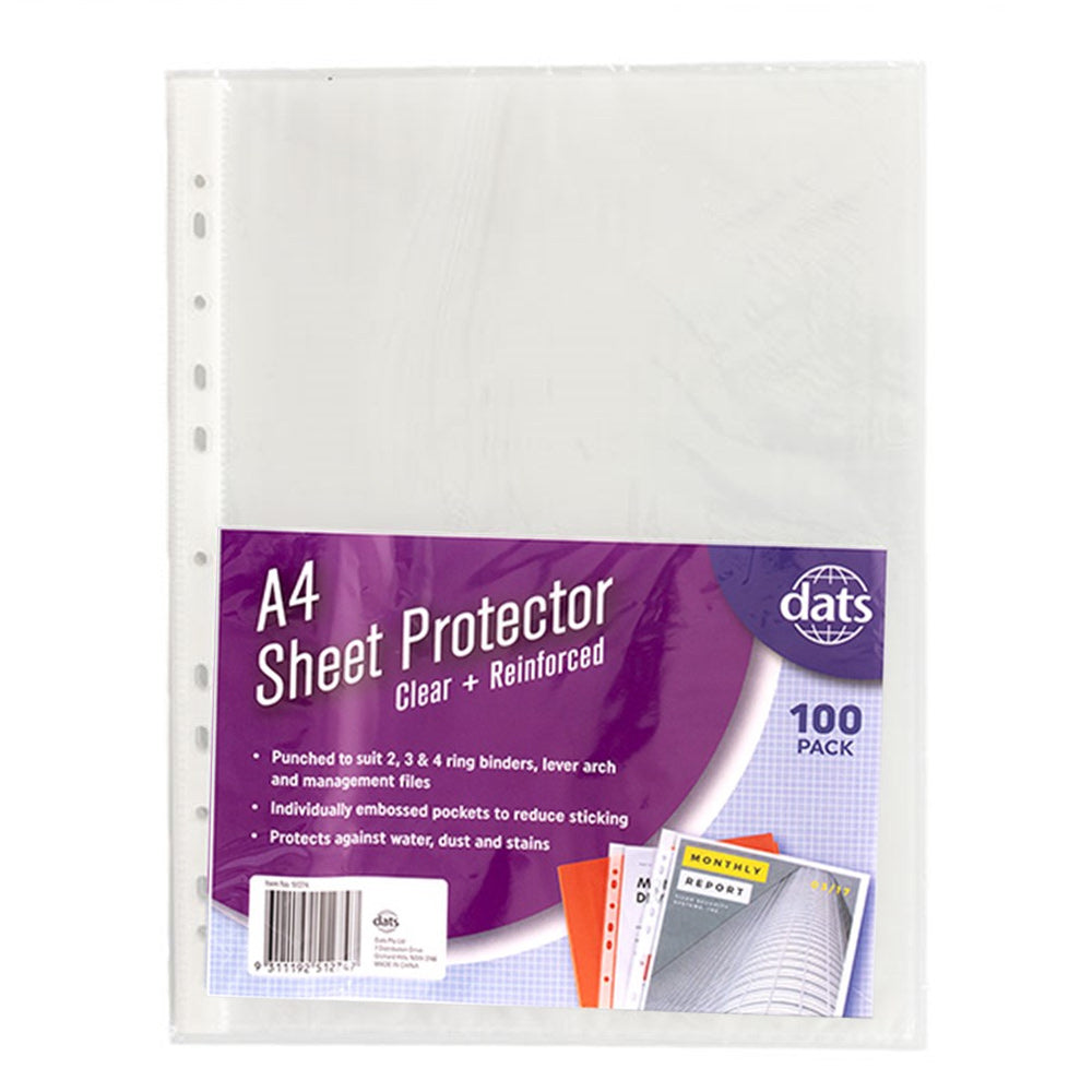 A4 Sheet Protector - 100 Pack