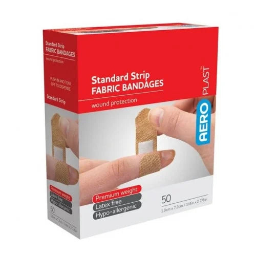 AEROPLAST Fabric Dressing Strips (50 Pack)