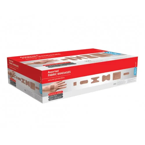Aeroplast Fabric Assorted Dressing Strips 100 pack