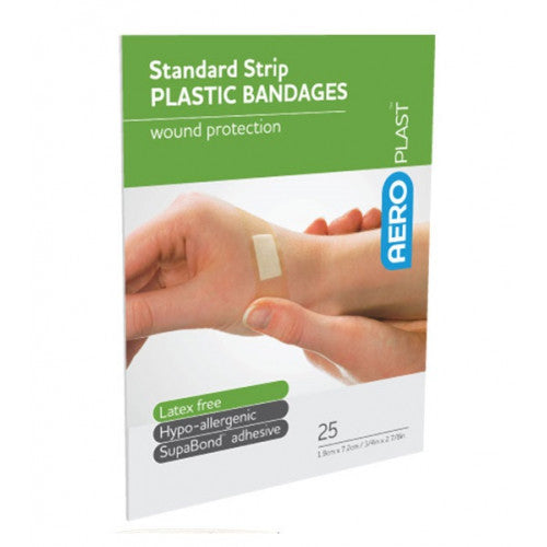 AEROPLAST Plastic Dressing Strips - 25 Pack