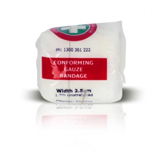 Bandage - Conforming - 2.5cm x 1.5m (Orange Brand)