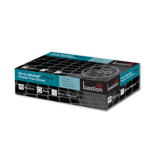 Bastion Nitrile Ultra Soft Powder Free Micro Textured - Black