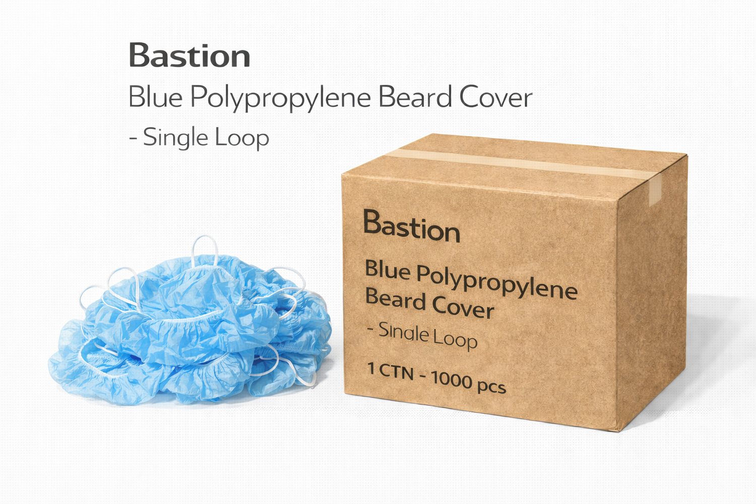 Bastion Blue Polypropylene Beard Cover - Single Loop