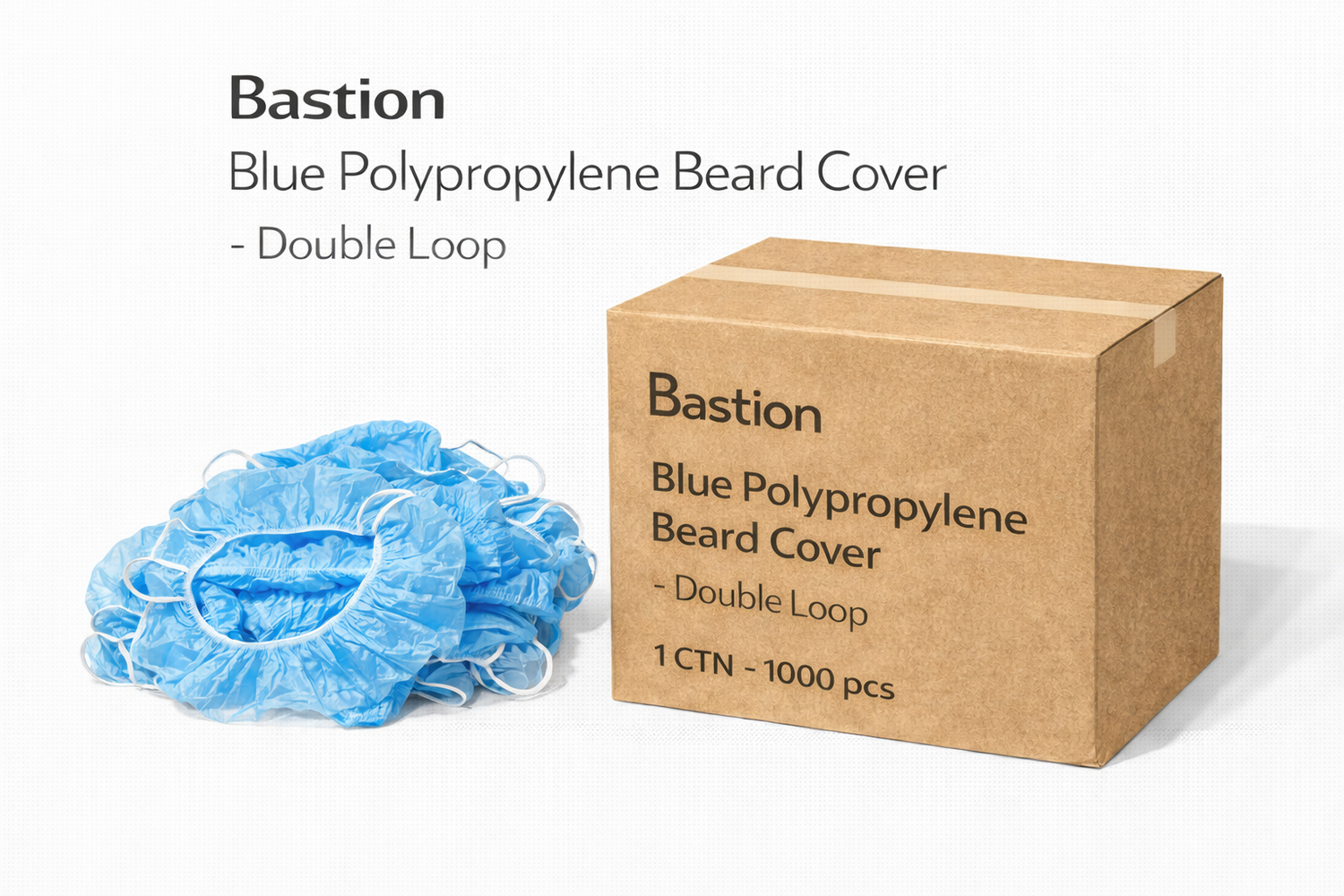 Bastion Blue Polypropylene Beard Cover - Double Loop