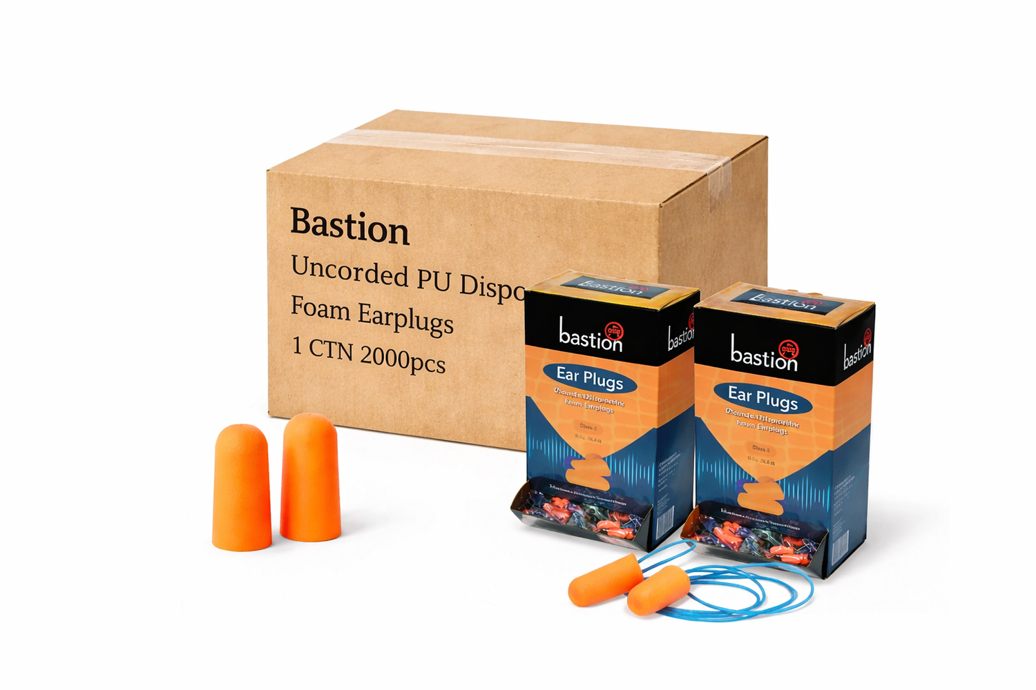 Bastion Uncorded PU Disposable Foam Earplugs