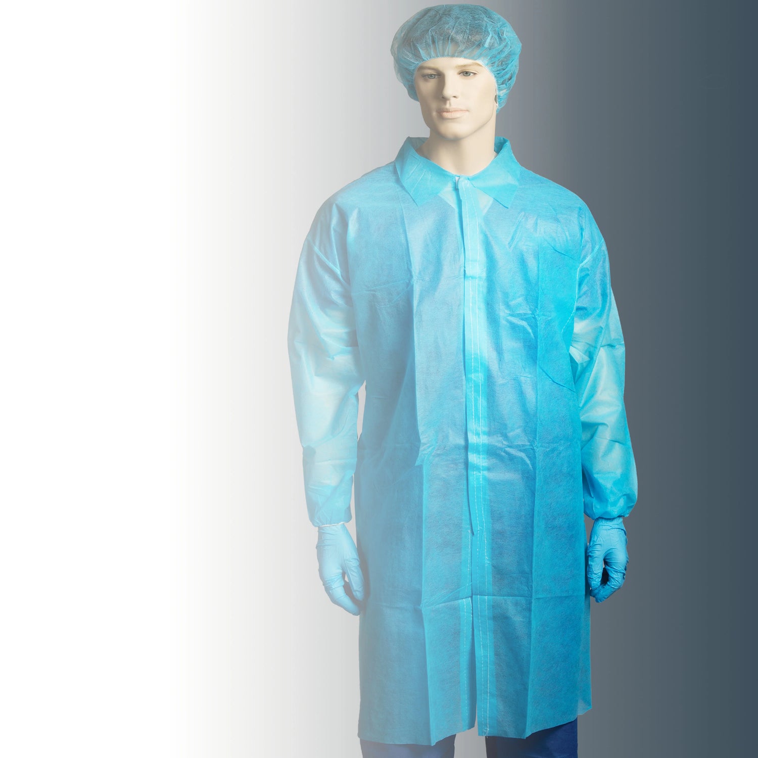 PPE Labcoats - Universal Size - 100pcs/CTN - Blue