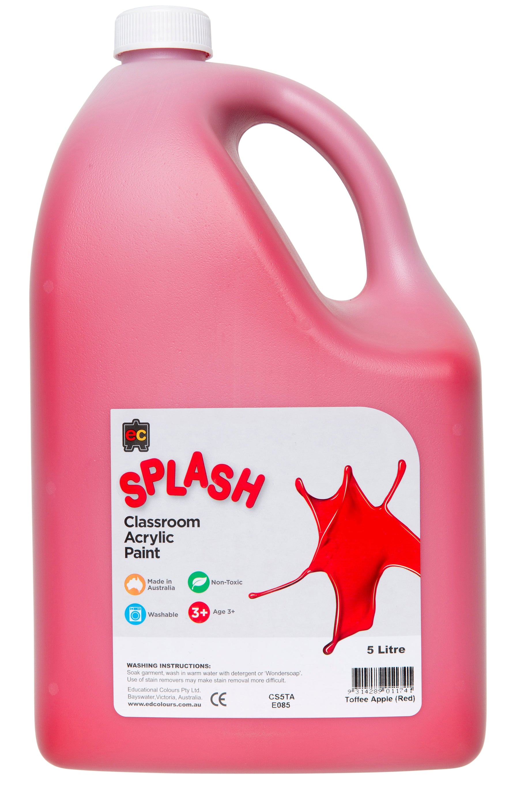 Splash Acrylic Paint 5L - Colours Of Country Red
