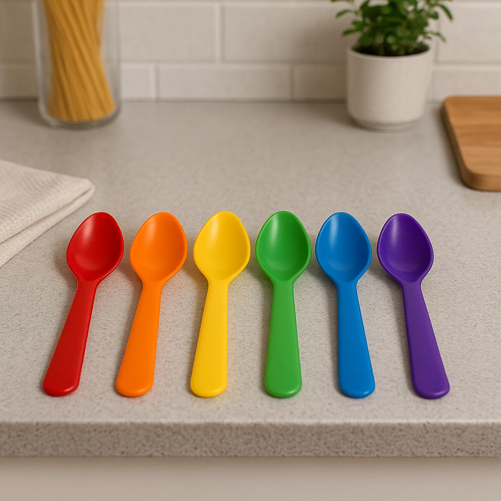 Kids Plastic Spoons - 6 Pack
