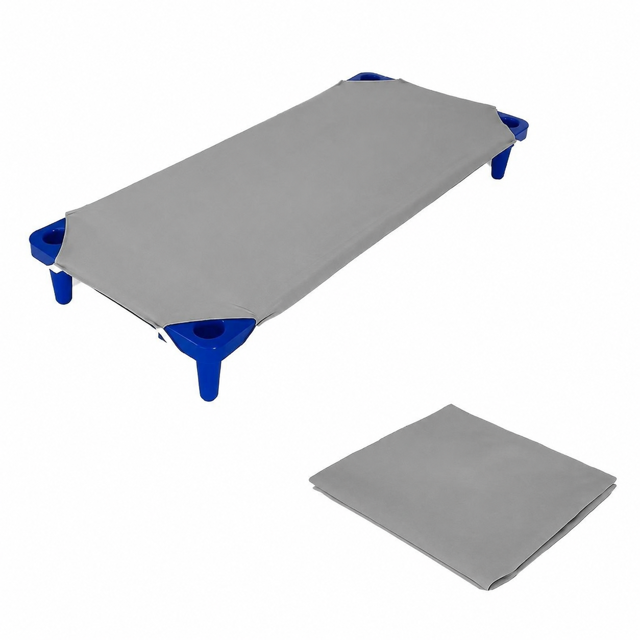 Grey Cot Sheet with Elastic Corners - 5 Pack
