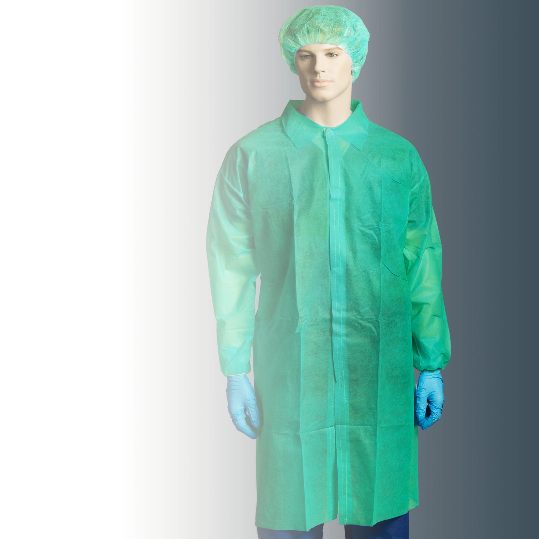 PPE Labcoats - Universal Size - 100pcs/CTN - Green