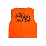 Bulk Buy Kids Hi Vis Vest - Orange - Back Logo