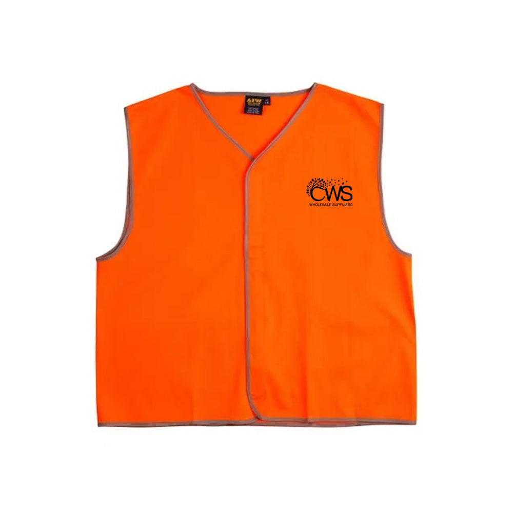 Bulk Buy Kids Hi Vis Vest - Orange - Front Logo