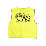 Bulk Buy Kids Hi Vis Vest - Yellow - Back Logo